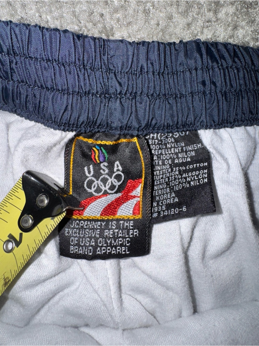Vintage 90’s Olympics black label JC Penny Women's Navy Track Pants - Picture 3 of 11